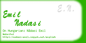 emil nadasi business card