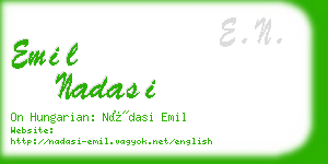 emil nadasi business card